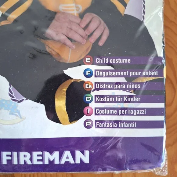 Babys 1st Halloween Fireman Chief Costume 6-12 Months Jumper Hat Booties Rubies - Picture 4 of 8